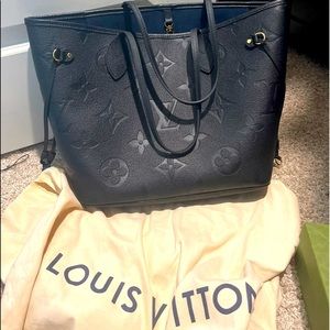 COPY - Louis Vuitton Neverfull Mm Black Monogram Empreinte Leather Backpack
